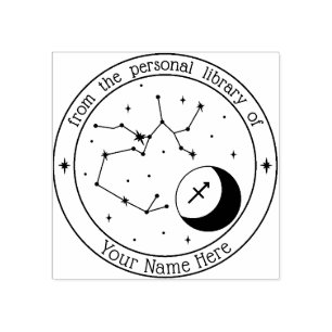 Sagittarius Personalisiert Zodiac Book Briefmarke Gummistempel