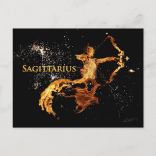 Sagittarius Postcard - Zodiakische Symbole Postkarte