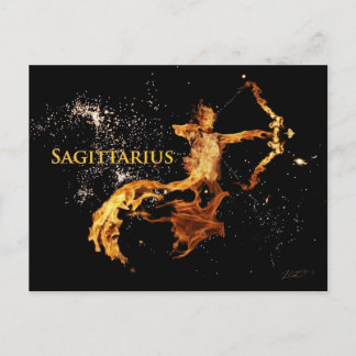 Sagittarius Postcard - Zodiakische Symbole Postkarte
