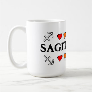 Sagittarius Rainbow Hearts Tasse