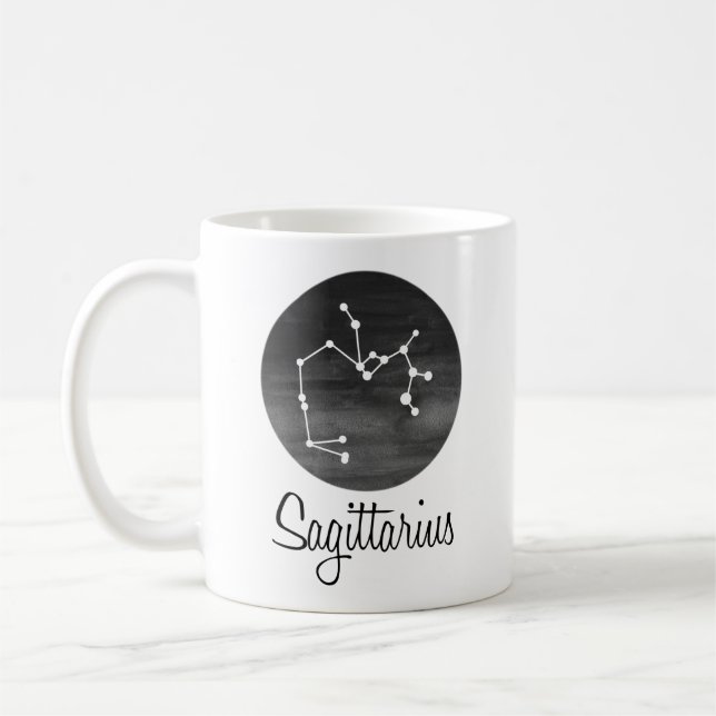 Sagittarius Sign, Constellation, Zodiac Kaffeetasse (Links)