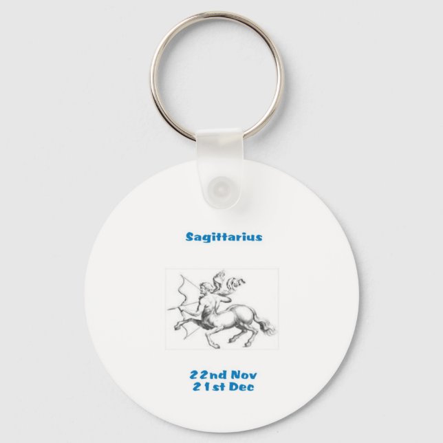 SAGITTARIUS STAR SIGN KEY RING SCHLÜSSELANHÄNGER (Vorderseite)