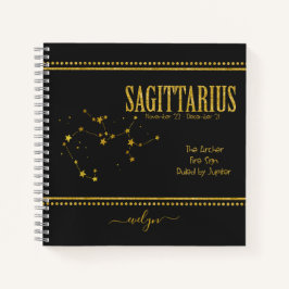Sagittarius Star Zodiac Sign Notebook Notizbuch