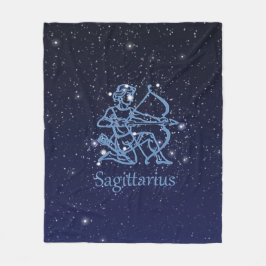 Sagittarius Sternbild & Sternzeichen mit Sternen Fleecedecke