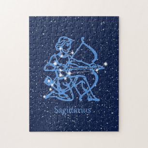 Sagittarius Sternbild & Sternzeichen mit Sternen Puzzle