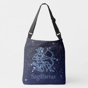 Sagittarius Sternbild & Sternzeichen mit Sternen Tragetaschen Mit Langen Trägern