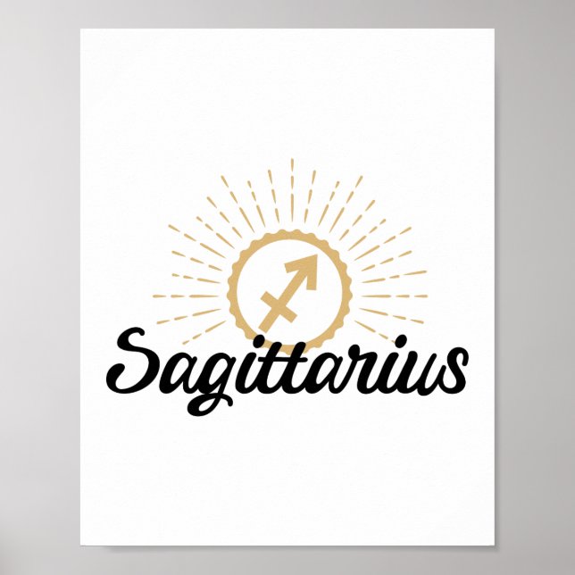 Sagittarius Sternexplosion Zodiac Symbol Poster (Vorne)