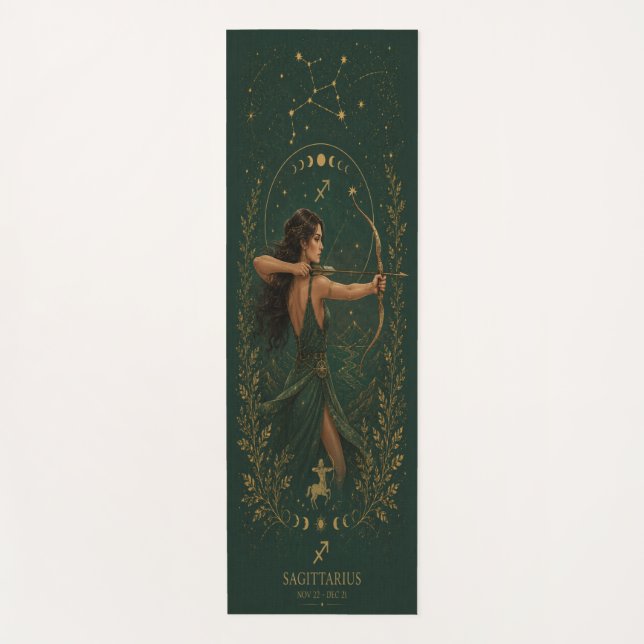 Sagittarius-Sternzeichen-Zeltyogamatte Yogamatte (Vorderseite)