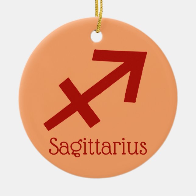 Sagittarius Sun Sign Zodiac Symbol Keramik Ornament (Vorne)