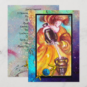 SAGITTARIUS, TEMPERANCE TAROT ZODIAC BIRTHDAD CARD KARTE