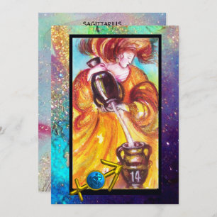 SAGITTARIUS, TEMPERANCE TAROT ZODIAC BIRTHDAD CARD KARTE