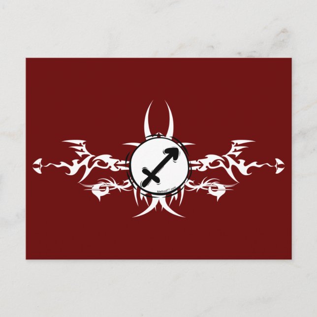 Sagittarius Tribal Postcard Postkarte (Vorderseite)