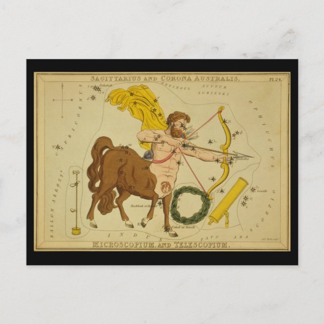 Sagittarius und Corona Australis usw. Postkarte (Vorderseite)