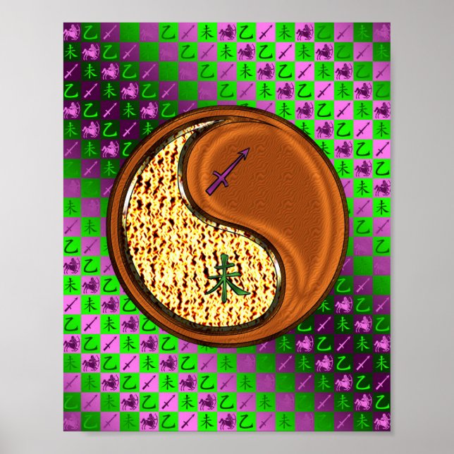 Sagittarius und Holzziege Poster (Vorne)