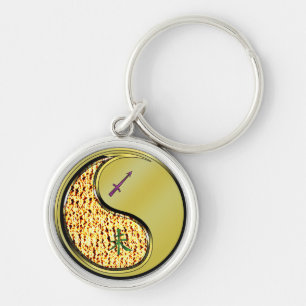 Sagittarius und Metallziege Schlüsselanhänger