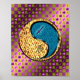 Sagittarius und Wasserdrache Poster