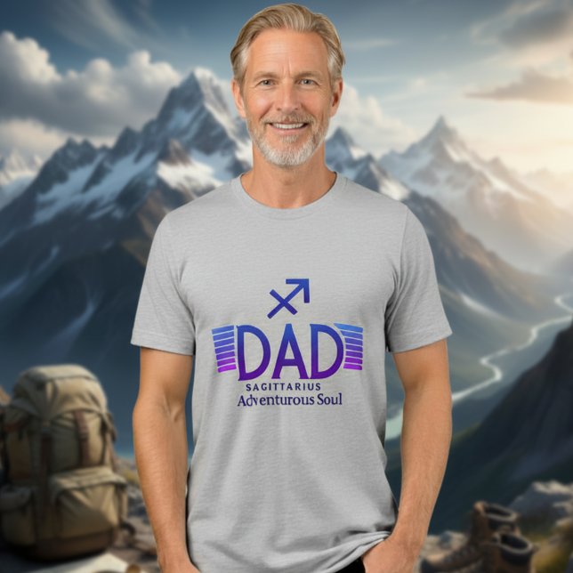 Sagittarius-Vater - witzig Tri-Blend Shirt (Von Creator hochgeladen)