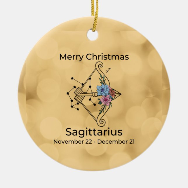 Sagittarius Vintag Inspirierte Weihnachtsschmuck (Vorne)