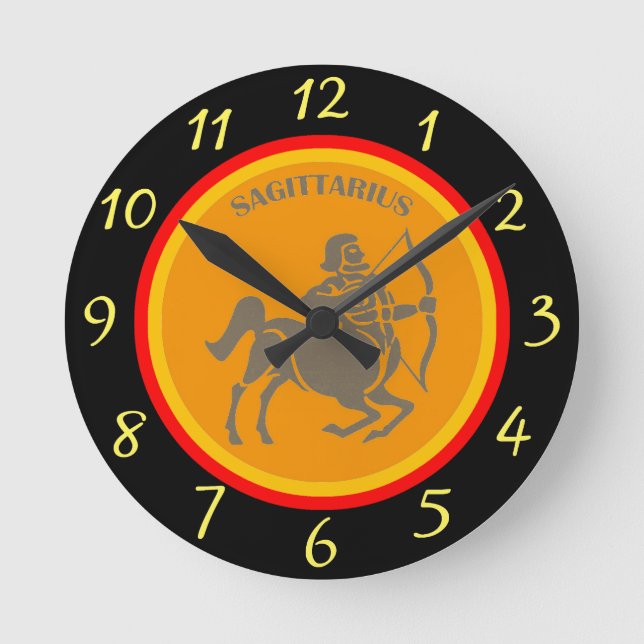 Sagittarius Wall Clock Runde Wanduhr (Vorderseite)