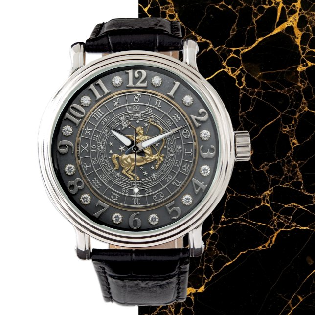 Sagittarius Watch, Tierkreiszeichen, Steampunk, Ed Armbanduhr (Sagittarius Watch, Astrology, Zodiac Signs)