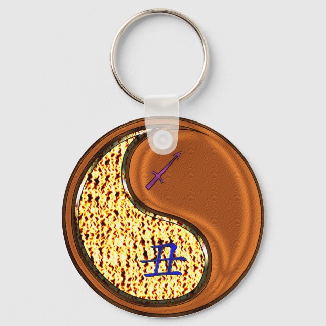 Sagittarius & Wood Ox Schlüsselanhänger (Vorderseite)