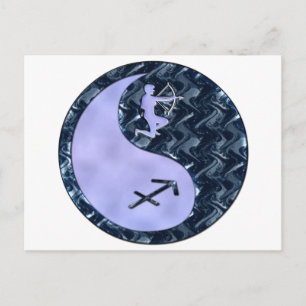 Sagittarius Yin Yang Postkarte