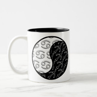 Sagittarius yin yang zodiac paar zweifarbige tasse