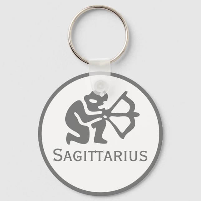 Sagittarius Zeichen des Zodiac-Designs Schlüsselanhänger (Vorderseite)