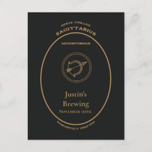 Sagittarius-Zodiac-Apotheker-Etikett Personalisier Postkarte
