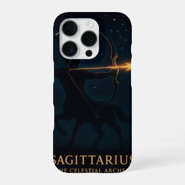 Sagittarius Zodiac Art – Celestial Archer iPhone Hülle (Rückseite)