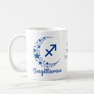 Sagittarius Zodiac Astrologie Birthday Blue White Kaffeetasse