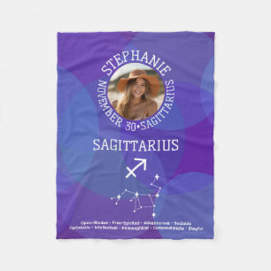 Sagittarius Zodiac Astrologie Signatur Foto Geburt Fleecedecke