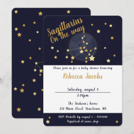 Sagittarius zodiac Baby Shower Einladung