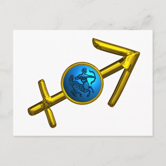 SAGITTARIUS ZODIAC BURTHDAY Astrologie Postkarte (Vorderseite)