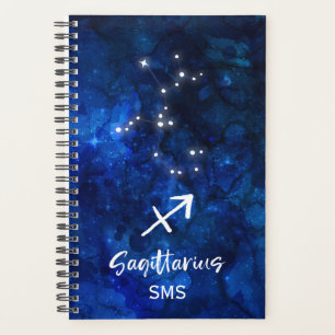 Sagittarius Zodiac Constellation Galaxy Monogram Planer