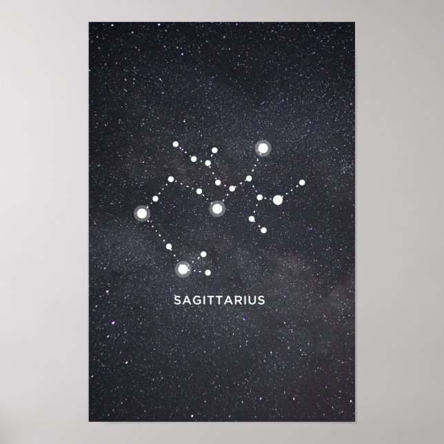 Sagittarius Zodiac Constellation Poster (Vorne)