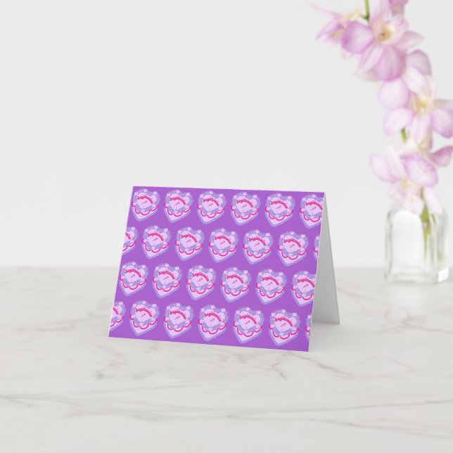 Sagittarius Zodiac Coquette Heart Birthday Cake Karte (Orchidee)