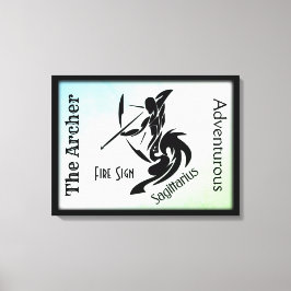 Sagittarius Zodiac Gerahmt Green Leinwanddruck