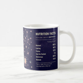 Sagittarius zodiac Horoskop lustige Ernährungsfakt Kaffeetasse