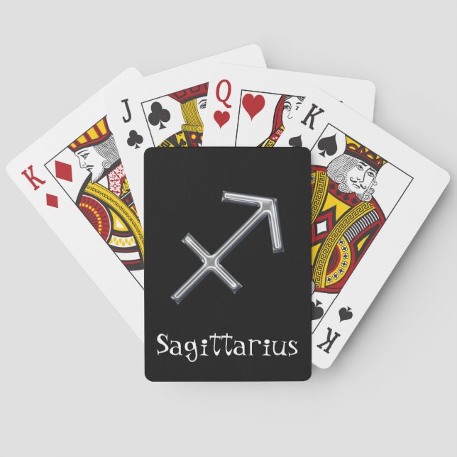 Sagittarius Zodiac-Imitat-Metall Spielkarten (Rückseite)
