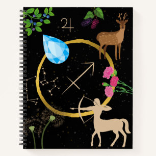 Sagittarius Zodiac Journal Notizbuch