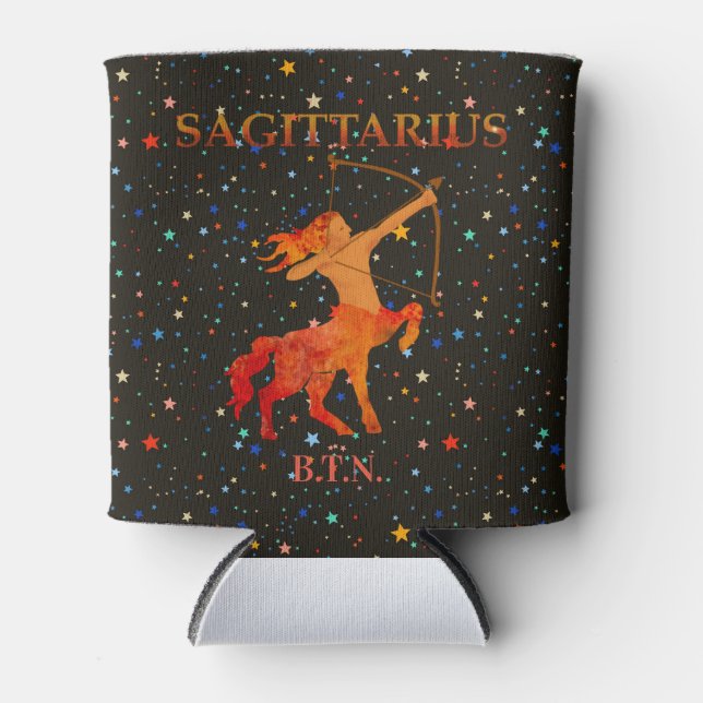 Sagittarius zodiac modern personalisiert dosenkühler (Vorderseite)