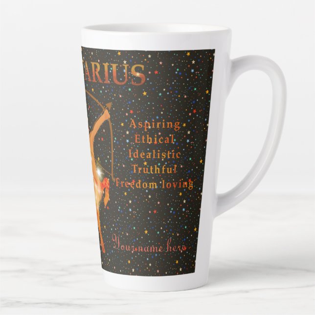 Sagittarius zodiac modern personalisiert milchtasse (Rechts)