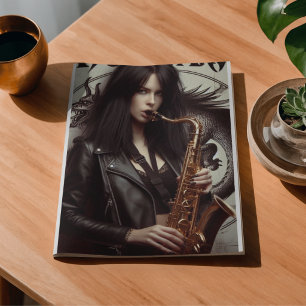 Sagittarius Zodiac Musiker Saxophon Decoupage Seidenpapier