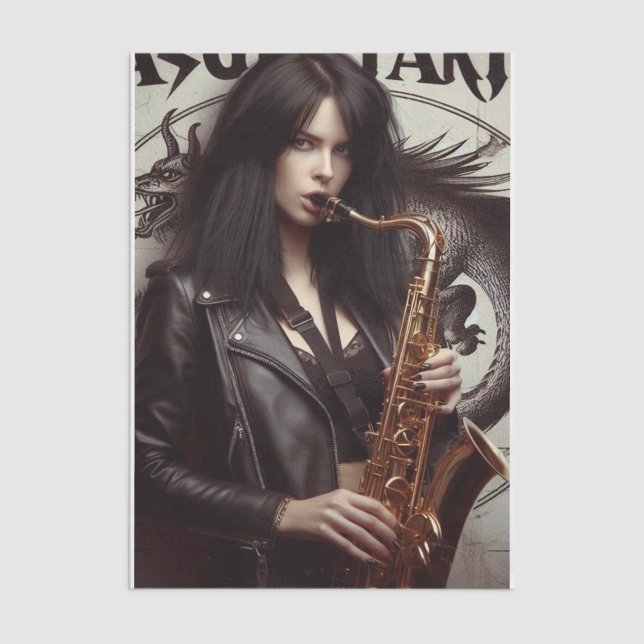 Sagittarius Zodiac Musiker Saxophon Decoupage Seidenpapier (Von Creator hochgeladen)