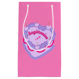 Sagittarius Zodiac Pastel Heart Birthday Cake Kleine Geschenktüte