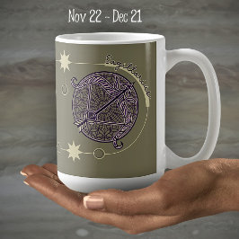 Sagittarius Zodiac Sign Astrologie Mandala Lila Kaffeetasse