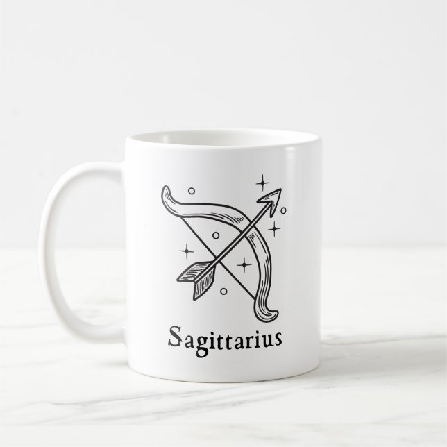 Sagittarius Zodiac Sign Astrologisch Kaffeetasse (Links)