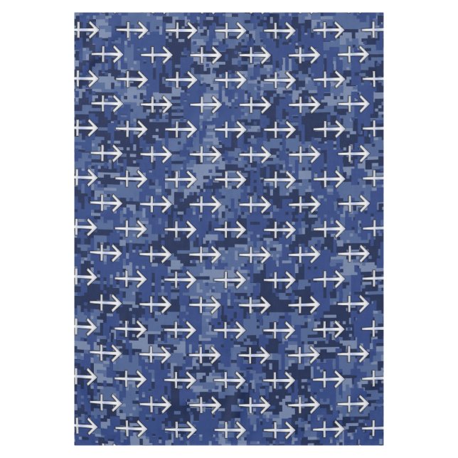 Sagittarius Zodiac Sign auf Navy Digital Camouflag Tischdecke (Vorderseite)