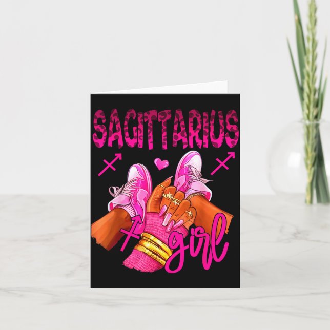 Sagittarius Zodiac Sign Birthday Queens Horoscope  Karte (Vorderseite)